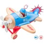 WOODY DŘEVO Letadlo baby s pilotem na baterie Světlo Zvuk