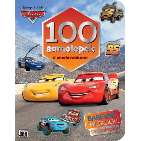 JIRI MODELS 100 samolepek s omalovánkami Auta (Cars)