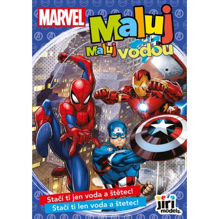 JIRI MODELS Maluj vodou Marvel hrdinové A5 omalovánky