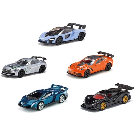 SIKU Velký akční set sportovní auta 5ks model kov 0498