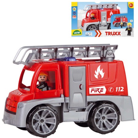 LENA Truxx Baby auto funkční hasiči 29cm set s figurkou plast v krabici