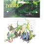 Zvířata z pralesa 4cm plastové figurky zvířátka divoká set 12ks v sáčku