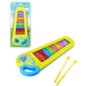 KRTEK (Krteček) Xylofon dětský barevný 34cm se 2 paličkami *HUDEBNÍ NÁSTROJE*