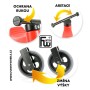 Odrážedlo Funny Wheels Rider Sport 2v1 dětské odstrkovadlo Červené plast