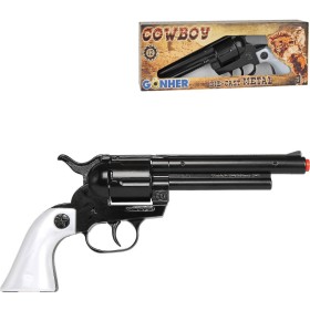Dětská kapslovka kovbojský revolver kovový černý 12 ran na kapsle