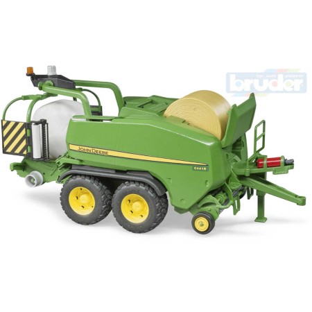 BRUDER 02032 John Deere lis na balíky slámy s obalovačem