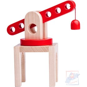 WOODY DŘEVO Jeřáb vlakový příslušenství k dráze *DŘEVĚNÉ HRAČKY*