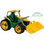 LENA Traktor plastový se lžící zeleno - žlutý 62 cm na písek