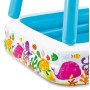 INTEX Bazén dětský nafukovací se stříškou oceán 157x157x122cm čtverec 57470