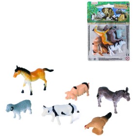 Zvířata domácí farma 5-6cm plastové figurky zvířátka set 6ks blistr