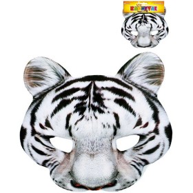 KARNEVAL Maska tygr bílý KARNEVALOVÝ DOPLNĚK