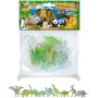 Zvířata dinosauři 4-7cm ve tmě svítící neon figurky zvířátka set 9ks v sáčku
