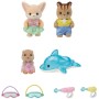 Sylvanian Families zábava u bazénu baby trio set 3 figurky s doplňky