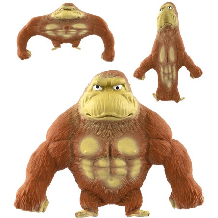 Opice gorila antistresová silikonová zvířátko mačkací plněné pískem