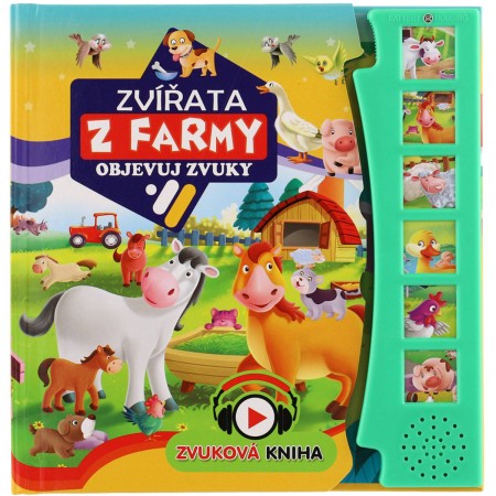 Knížka zvuková Zvířata z farmy 19x20cm na baterie Zvuk