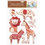 Dekorace samolepící nálepky na zeď samolepka zvířátka safari 7ks