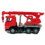 LENA Auto jeřáb Mercedes Arocs 70cm funkční červený plast