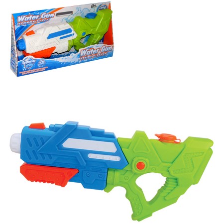 Pistole vodní stříkací 44cm se zásobníkem na vodu 2 barvy plast