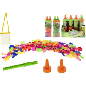 Vodní bomby barevné balonky set 120ks se 2 nástavci a síťkou 2 barvy