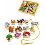 DŘEVO Provlékačka zvířátka navlékací korálky set s doplňky *DŘEVĚNÉ HRAČKY*
