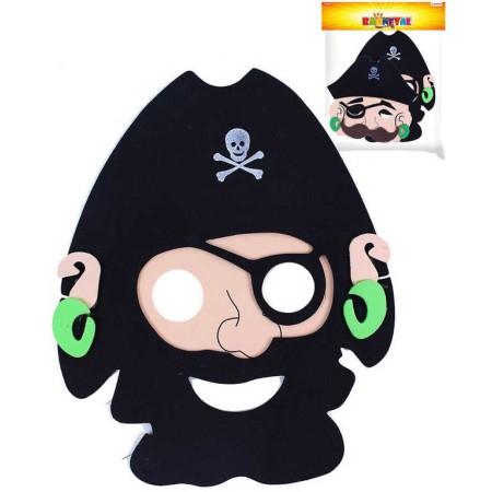 KARNEVAL Maska pirátská set 2 druhy v sáčku KARNEVALOVÝ DOPLNĚK