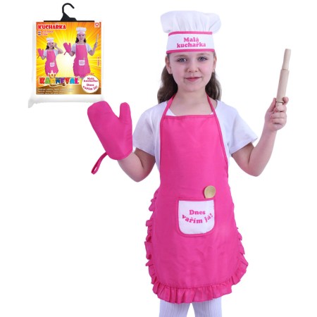 KARNEVAL Šaty Kuchařka (110-150cm) 4-10 let set s náčiním *KOSTÝM*
