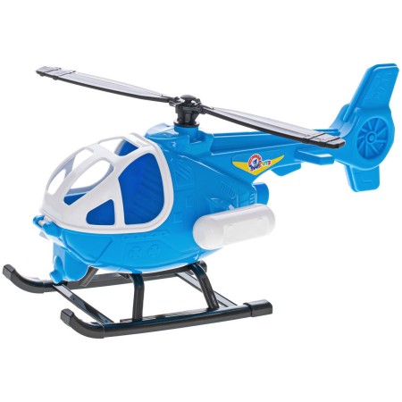 Vrtulník modrý 25cm plastová helikoptéra otevírací kabina