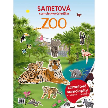 JIRI MODELS Sametová samolepková knížka Zvířátka ZOO