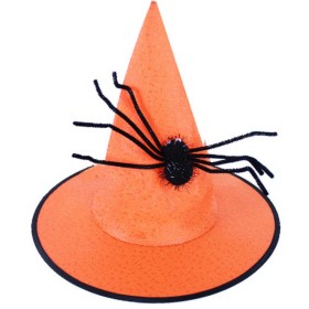 KARNEVAL Klobouk čarodějnický s pavoukem *KARNEVALOVÝ DOPLNĚK*