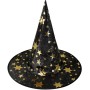 KARNEVAL Klobouk čarodějnický hvězdičky černý *KARNEVALOVÝ DOPLNĚK*