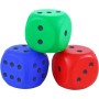Míček soft pěnový 6cm kostka hrací měkká 3 barvy