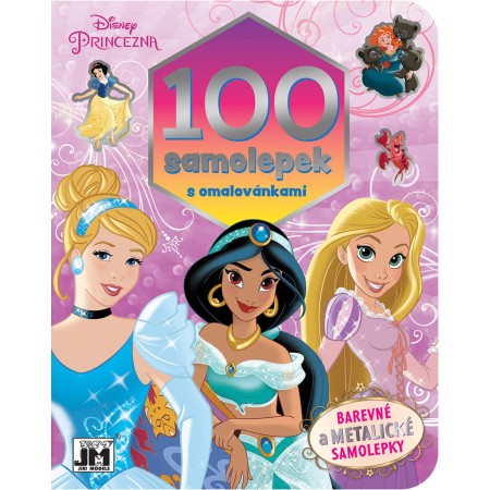 JIRI MODELS 100 samolepek s omalovánkami Disney Princezny