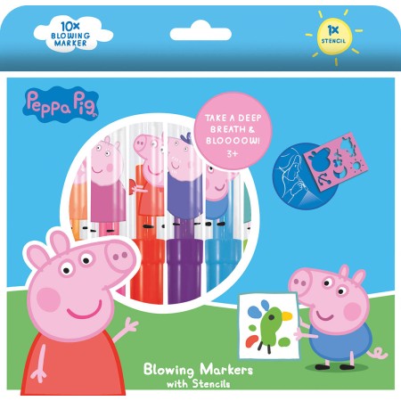 JIRI MODELS Foukací fixy 10+1 prasátko Peppa Pig