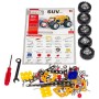 Stavebnice kovová konstruktor Auto SUV 132 dílků set s nástroji
