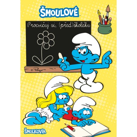 AKIM Procvičuj si (před)školáku Šmoulové set s popisovačem