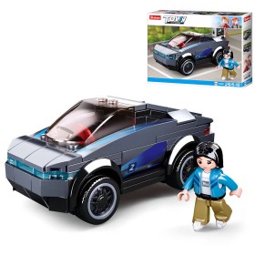 SLUBAN Town Auto elektromobil 136 dílků + 1 figurka STAVEBNICE