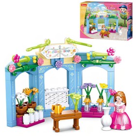 SLUBAN Girls Dream Dobové květinářství 154 dílků + 1 figurka STAVEBNICE