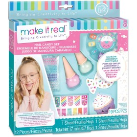 MAKE IT REAL Laky dětské na nehty set 2ks se zdobením Candy voňavé