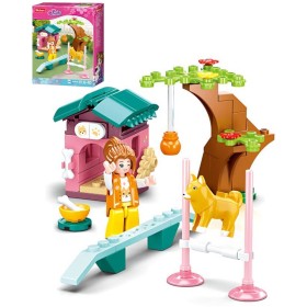 SLUBAN Girls Dream Cvičiště pro pejsky 91 dílků + 1 figurka STAVEBNICE