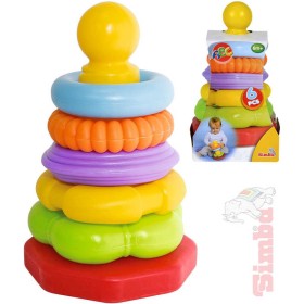 SIMBA Baby pyramida navlékací věžička 20cm s kroužky plast pro miminko