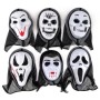 KARNEVAL Maska Halloween duch s šátkem 6 druhů *KARNEVALOVÝ DOPLNĚK*