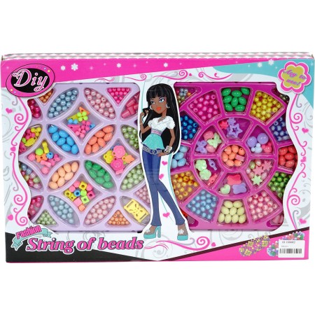 Korálky navlékací velký kreativní set s přívěsky výroba dětská bižuterie