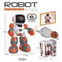 RC Robot na vysílačku chodí tančí na baterie nahrávání REC Světlo Zvuk