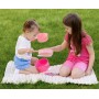 Nádobí baby dětské růžové set 2 hrnce s pánví a doplňky plast