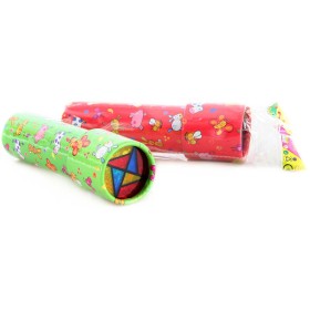Kaleidoskop 16cm se zvířátky dětský krasohled 2 druhy tvrdý karton