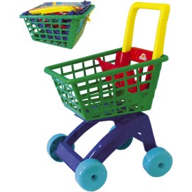 MAD Vozík barevný dětský nákupní košík 31x59x40cm 2 barvy plast