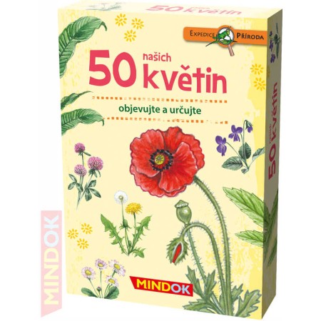 MINDOK HRA kvízová Expedice Příroda: 50 našich květin naučná