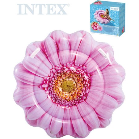 INTEX Lehátko nafukovací Sedmikráska 142cm matrace s úchyty na vodu 58787