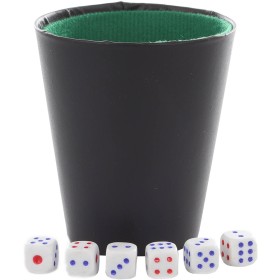 Hra Kostky hrací set 6ks s kelímkem plast v krabici *SPOLEČENSKÉ HRY*
