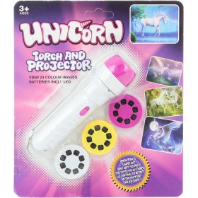 Projektor mini jednorožci na baterie set se 3 kotoučky Světlo na kartě